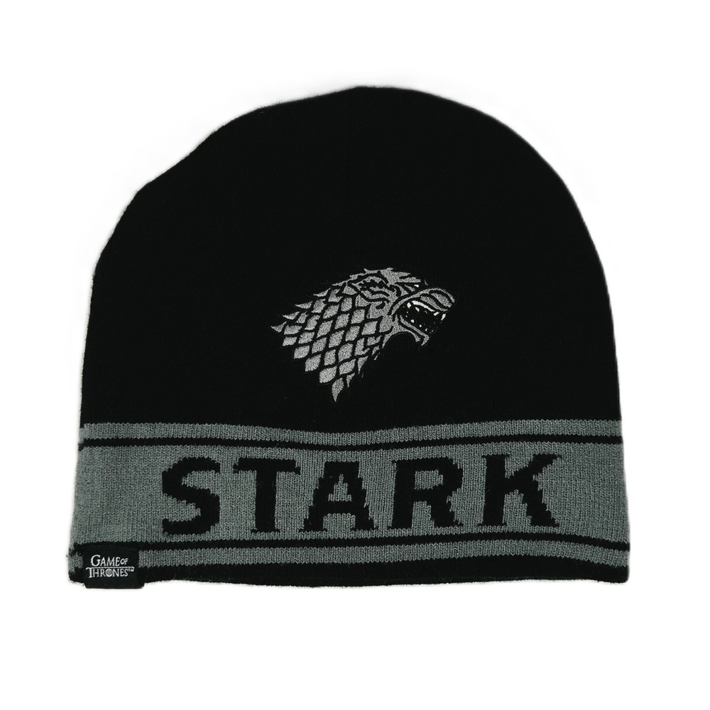 HBO Game of Thrones Stark Direwolf Calhoun Acrylic Beanie Winter Hat Black O/S